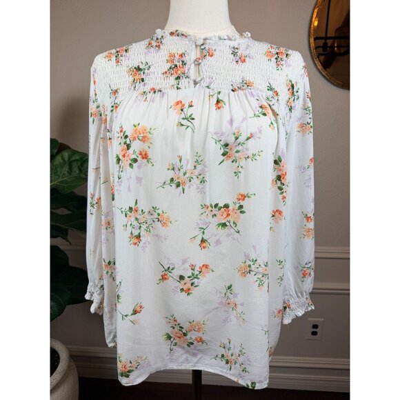 Cynthia Rowley, Long-sleeve floral peasant blouse, Medium - Picture 12 of 12